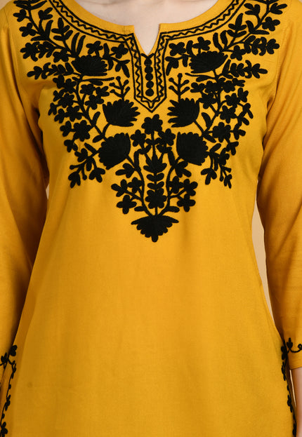 Mayra Aari Embroidered Short Kurti For Women
