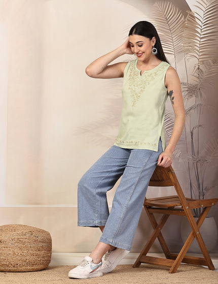 Ziana Sleeveless Short Kurti For Women