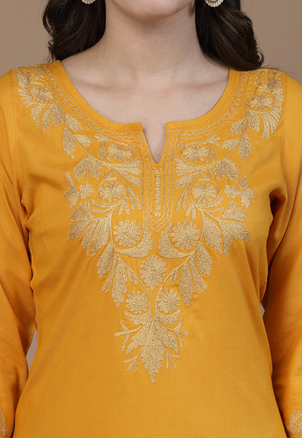 Mehak Mustard Long Kurti For Women