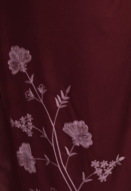Wine Reel Sleevless Long Kurti For Women