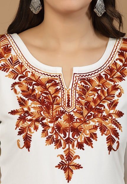 Off White Kerry Long Kurti For Women