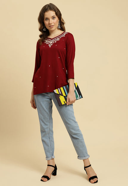 Boota Reel Short Kurti For Women