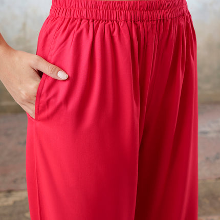 Qazmi Women's Kashmiri Aari Work Navy Blue CoOrd Set