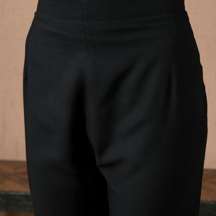 Qazmi Women's Mysa Kashmiri Aari Work Dark Wine Kurta Set