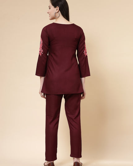 Ayesha Wine Co-Ord Set