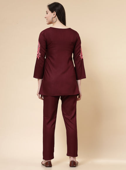 Ayesha Wine Co-Ord Set