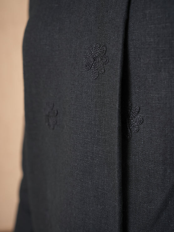 Qazmi Women's Cotton Linen Kashmiri Aari Work CoOrd Set