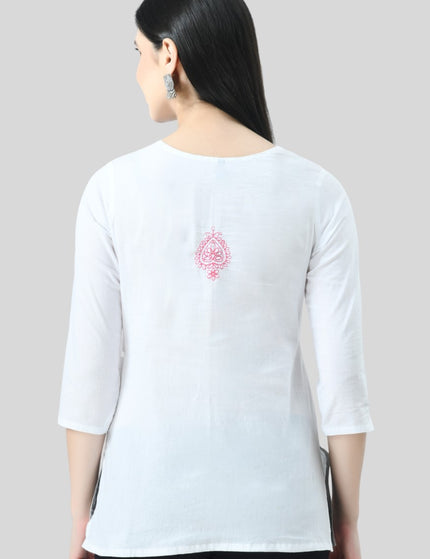 Chikan Short Kurti For Women