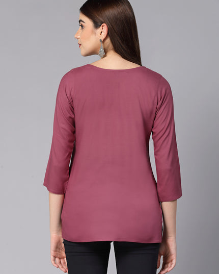 Israa Aari Embroidered Short Kurti For Women