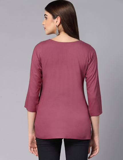 Israa Aari Embroidered Short Kurti For Women