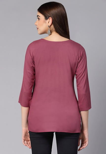 Israa Aari Embroidered Short Kurti For Women